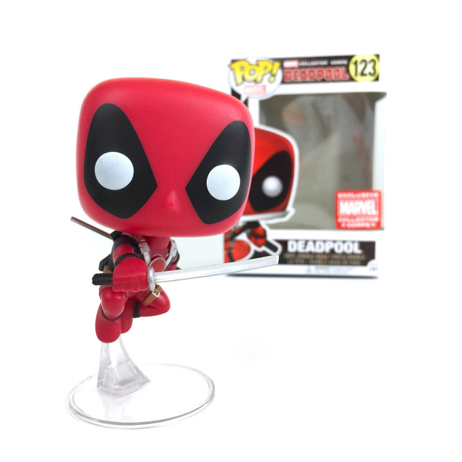 Deadpool (Leaping) 123  - Marvel Collector CorpsPop! Vinyl Figure + Free Protector