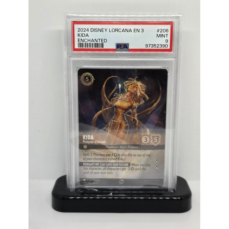 Disney Lorcana EN 3 Kida Enchanted PSA 9 Graded Card