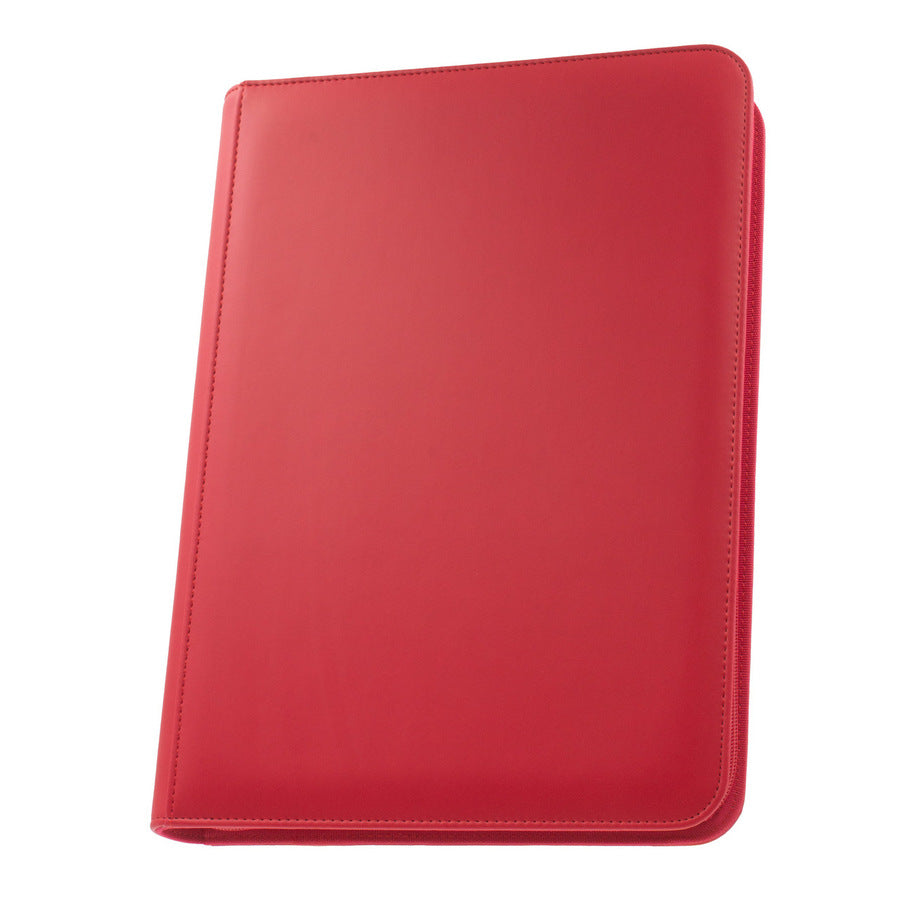 STEALTH 9 Pocket Zip Trading Card Binder - Red